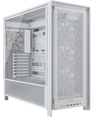 CORSAIR Caja ordenador gaming frame 5000d rs atx cristal templado blanco