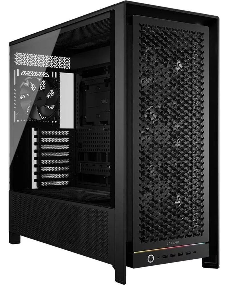 CORSAIR Caja ordenador gaming frame 5000d rs atx cristal templado negra