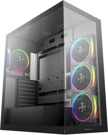 DEEPCOOL Caja ordenador gaming atx cg580v2 cristal templado negro
