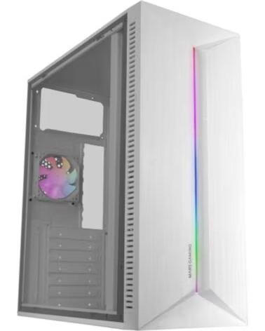 MARS GAMING Caja ordenador mcblaze atx frgb cristal templado blanca