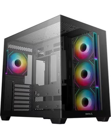 DEEPCOOL Caja ordenador gaming cg530 atx rgb cristaltemplado negra