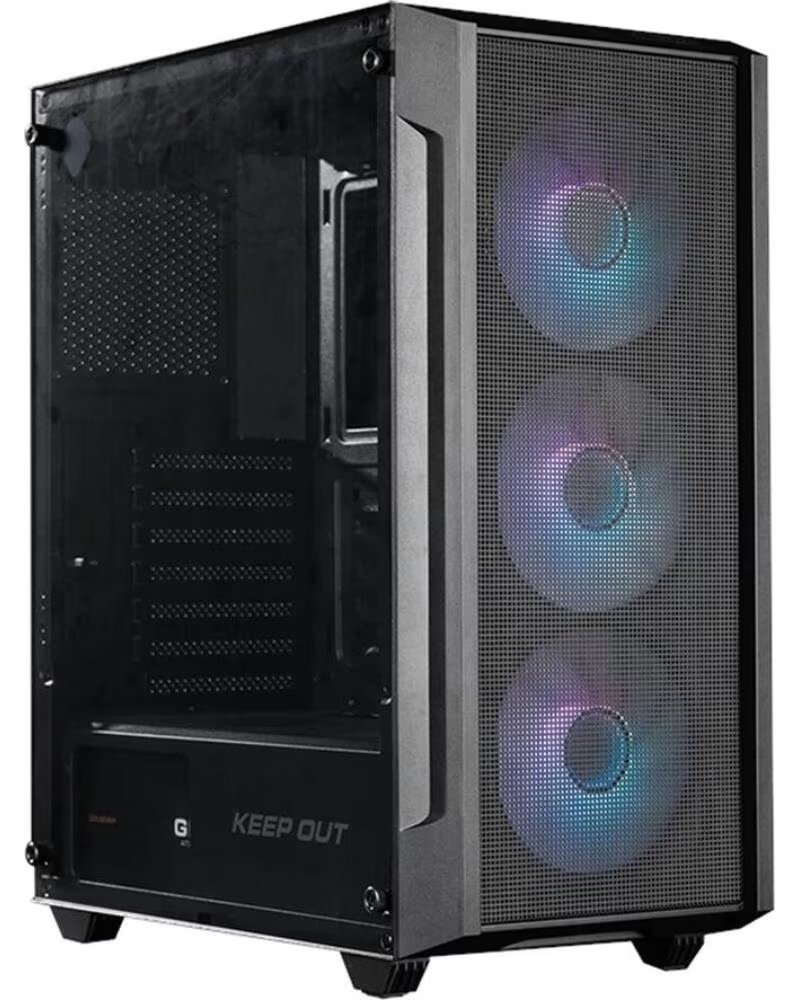 KEEP OUT Caja ordenador gaming ko xc - 200 matx rgb cristal templado negra