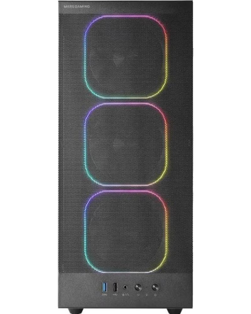 MARS GAMING Caja ordenador mcnebula atx argb cristal templado negro