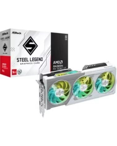 ASROCK Tarjeta grafica rx 9060xt steel legend rgb 16gb gddr6 - 2x dp - 1x hdmi pci express 5 0