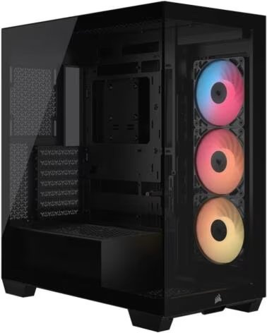 CORSAIR Caja ordenador gaming 3500x rs - r argb atx cristal templado negra