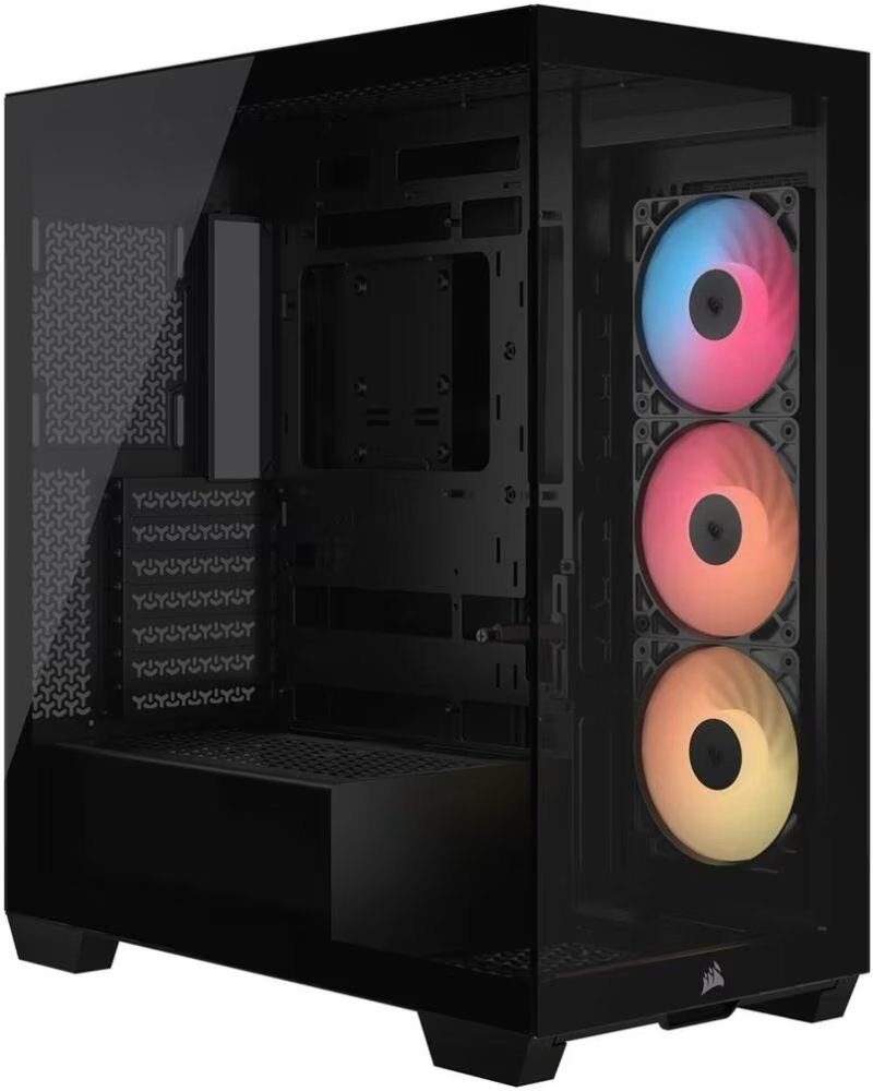 CORSAIR Caja ordenador gaming 3500x rs - r argb atx cristal templado negra
