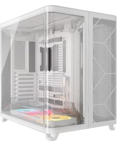 CORSAIR Caja ordenador gaming air 5400 lx - r rgb icue atx cristal templado blanca