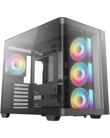DEEPCOOL Caja ordenador gaming cg530u 4f atx argb cristal templado negra
