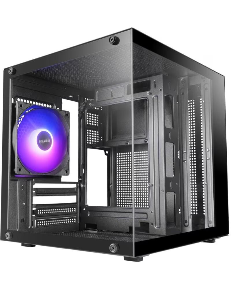 MARS GAMING Caja ordenador mc - cube matx argb cristal templado negra