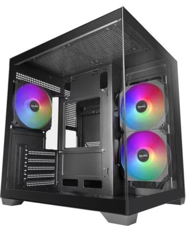 MARS GAMING Caja ordenador mc - view3 matx argb cristal templado negra