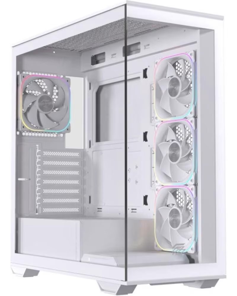 EINAREX Caja ordenador gaming s700 rgb atx cristal templado blanca