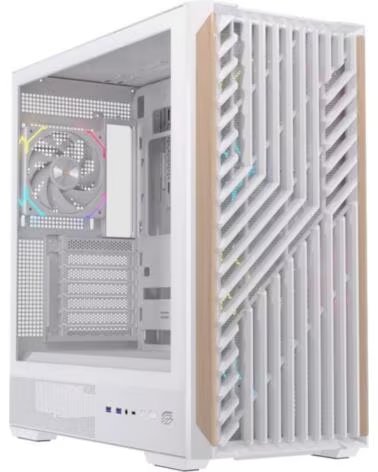 EINAREX Caja ordenador gaming p800 atx rgb cristal templado blanca