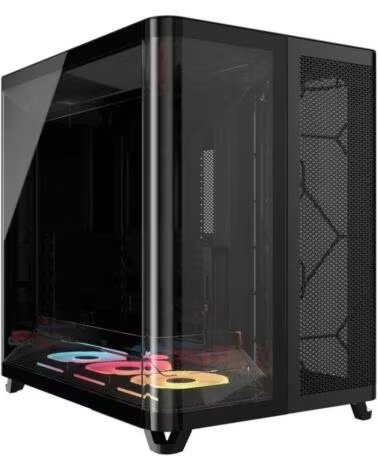 CORSAIR Caja ordenador gaming air 5400 lx - r rgb icue atx cristal templado negra