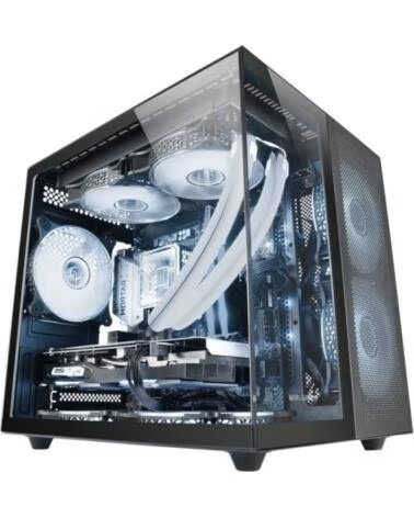 MARS GAMING Caja ordenador mcnovam matx cristal templado negra