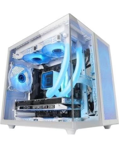 MARS GAMING Caja ordenador mcnovam matx cristal templado blanca