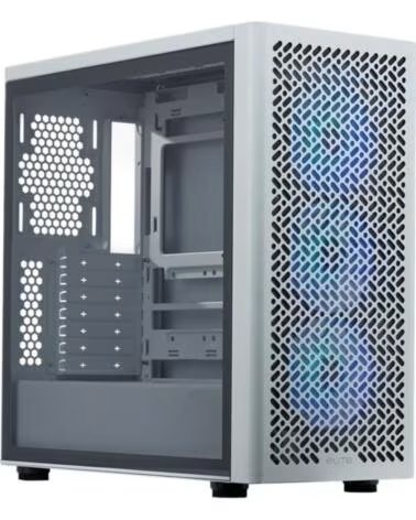 COOLER MASTER Caja ordenador gaming elite 502 atx argb cristal templado blanca