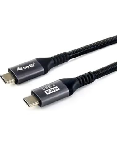 EQUIP Cable usb tipo c usb 4 gen 2x2 pd 100w 4k 60hz 20gbps 2m negro