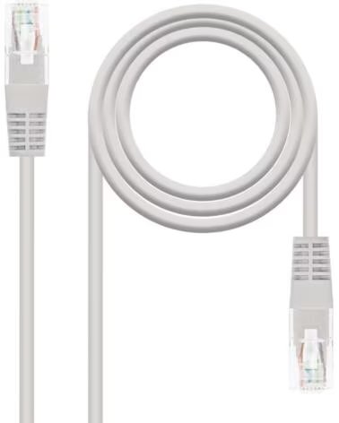 NANO CABLE Latiguillo cable red u - utp cat 5e rj45 nanocable 5m gris awg24