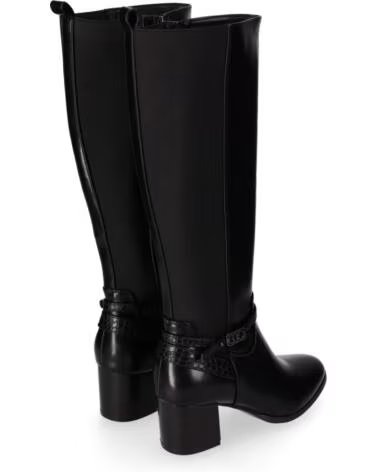 CHIKA10 CAYETANA 07 HOHE ABSATZSTIEFEL MIT SCHNALSENDETAIL SCHWARZ-BLACK NEGRO-BLACK