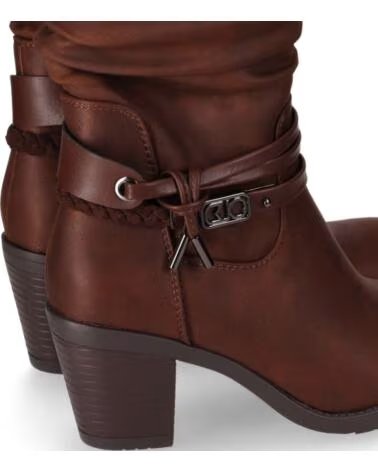 CHIKA10 TONIA 21 STIVALETTI DONNA PELLE SINTETICA TACCO MEDIO MARRONE MARRON-BROWN