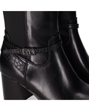 CHIKA10 CAYETANA 07 HOHE ABSATZSTIEFEL MIT SCHNALSENDETAIL SCHWARZ-BLACK NEGRO-BLACK
