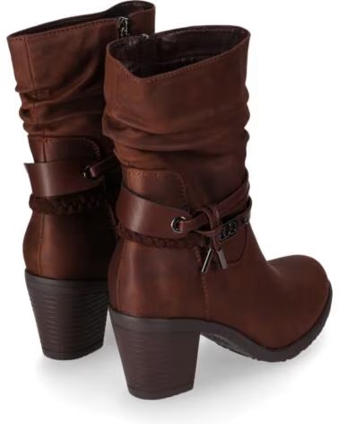 CHIKA10 TONIA 21 STIVALETTI DONNA PELLE SINTETICA TACCO MEDIO MARRONE MARRON-BROWN