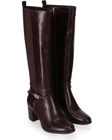 CHIKA10 CAYETANA 07 HIGH-HEEL-STIEFEL AUS BRAUNEM KUNSTLEDER MARRON-BROWN