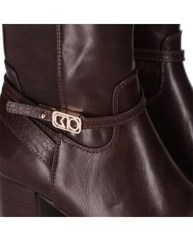 CHIKA10 CAYETANA 07 HIGH-HEEL-STIEFEL AUS BRAUNEM KUNSTLEDER MARRON-BROWN