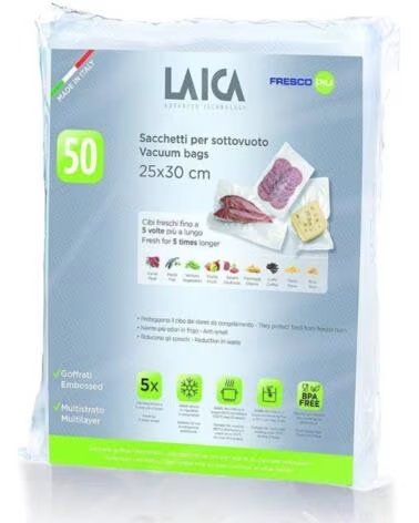 LAICA VT3510 VAKUUMIERBEUTEL 25 X 30 CM 50 STÜCK