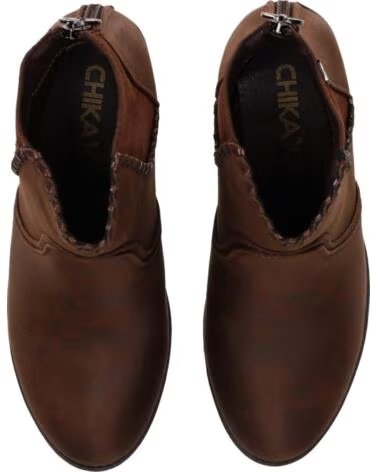 CHIKA10 TONIA 20 STIEFELETTEN KUNSTLEDER MITTLERER ABSATZ BRAUN MARRON-BROWN