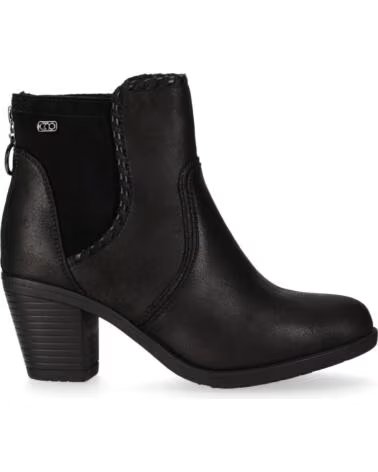 CHIKA10 TONIA 20 BOTAS MULHER PELE SINTÉTICA SALTO MÉDIO PRETO NEGRO-BLACK