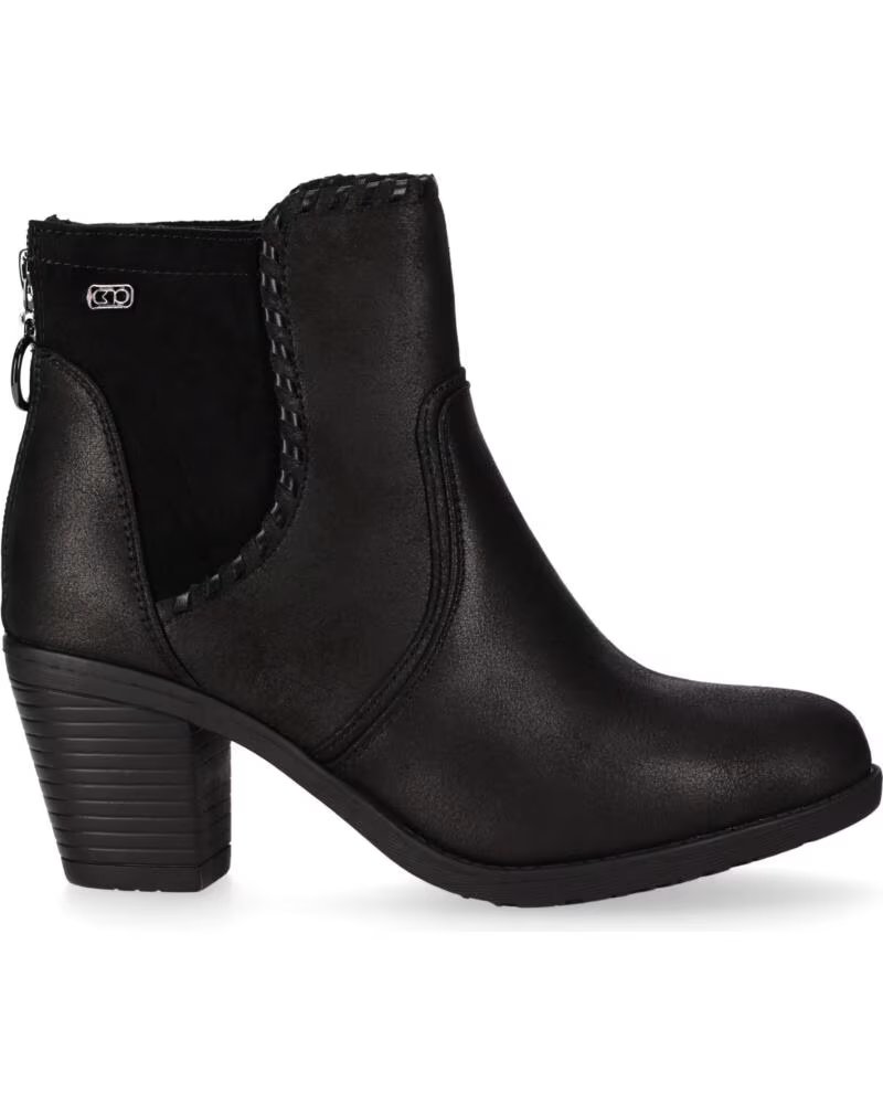CHIKA10 TONIA 20 BOTAS MULHER PELE SINTÉTICA SALTO MÉDIO PRETO NEGRO-BLACK