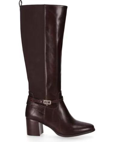 CHIKA10 CAYETANA 07 HIGH-HEEL-STIEFEL AUS BRAUNEM KUNSTLEDER MARRON-BROWN