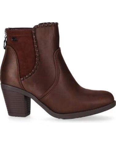 CHIKA10 TONIA 20 STIEFELETTEN KUNSTLEDER MITTLERER ABSATZ BRAUN MARRON-BROWN