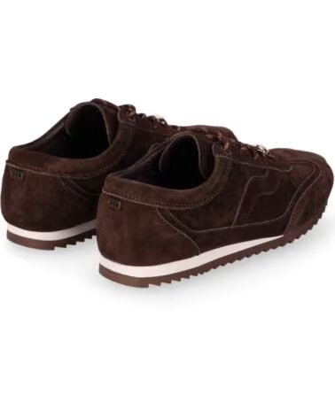 CHIKA10 CLAIRE 06 BASKETS DAIM FEMME MARRON LEATHER PLAT MARRON-BROWN