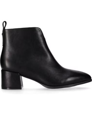 CHIKA10 ESPINO 02 BOTINES PIEL SINTÉTICA TACON MEDIO NEGRO-BLACK