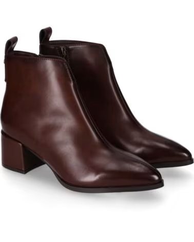 CHIKA10 ESPINO BOTINES PIEL SINTÉTICA MUJER TACÓN MEDIO MARRÓN MARRON-BROWN