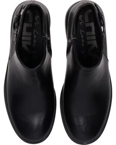 CHIKA10 DANKI 05 BOTINS PELE SINTÉTICA SALTO MEDIO NEGRO-BLACK