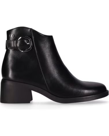 CHIKA10 DANKI 05 BOTINS PELE SINTÉTICA SALTO MEDIO NEGRO-BLACK