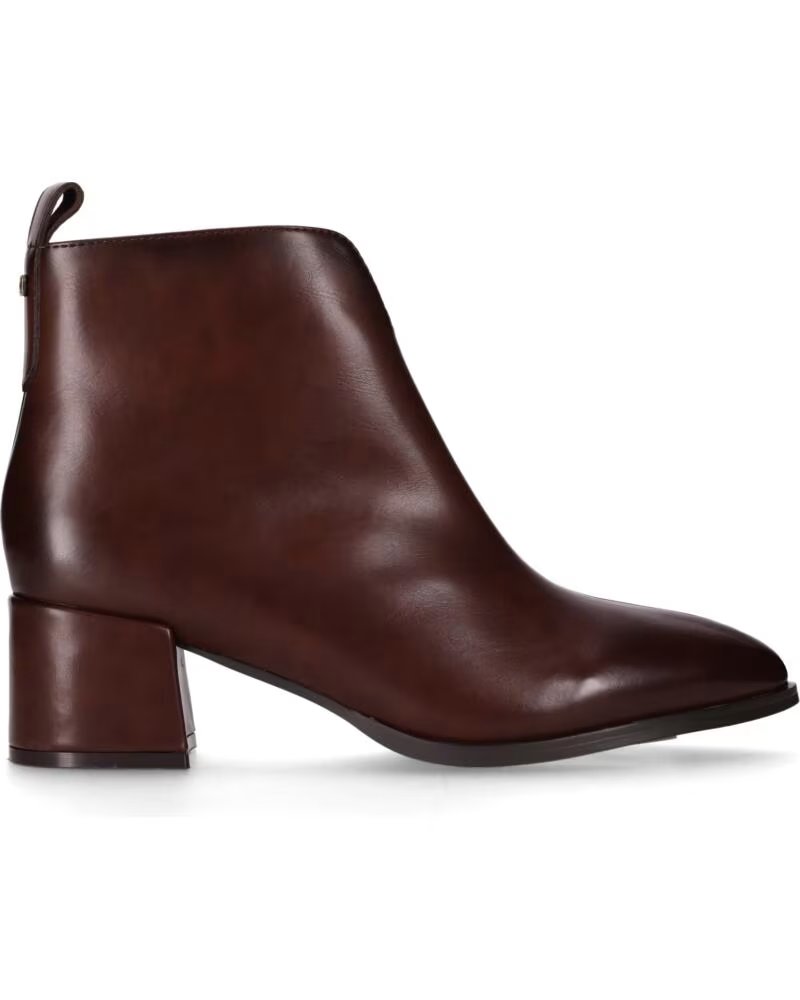 CHIKA10 ESPINO BOTINES PIEL SINTÉTICA MUJER TACÓN MEDIO MARRÓN MARRON-BROWN