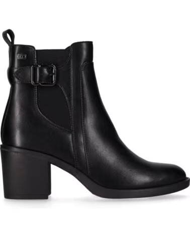 CHIKA10 NIHAL 02 BOTINES DE PIEL SINTÉTICA TACÓN MEDIO NEGRO NEGRO-BLACK