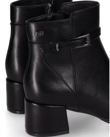 BOTINES DE MUJER TACON MEDIO CHIKA10 ESPINO 01 NEGRO-BLACK