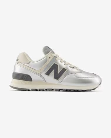 NEW BALANCE BASKETS FEMME 574 WL574MLG ARGENT PLATEADO