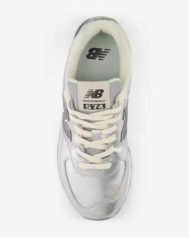 NEW BALANCE BASKETS FEMME 574 WL574MLG ARGENT PLATEADO