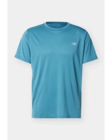 NEW BALANCE CAMISETA DE MANGA CORTA SPORT ESSENTIALS MT41222 CELESTE HOMBRE