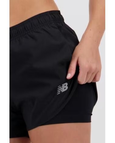 NEW BALANCE Pantalon Corto Ws41225Bk en negro para mujer NEGRO