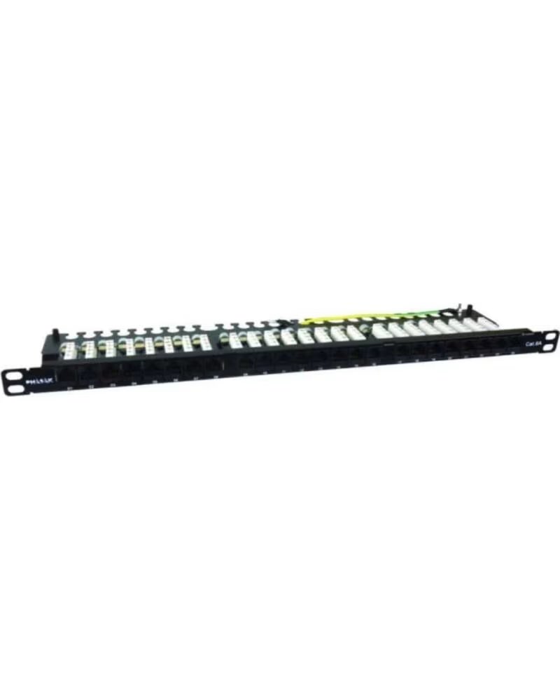 PHASAK Patch Panel PU 4811- 24 Puertos- Cat 6A- Altura 0 5U