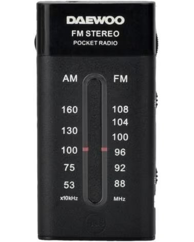 DAEWOO Radio Portatil DW1109- a Pilas- Negra