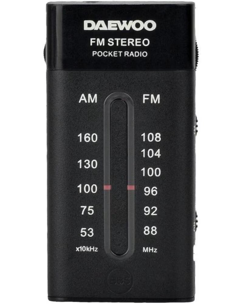 DAEWOO Radio Portatil DW1109- a Pilas- Negra