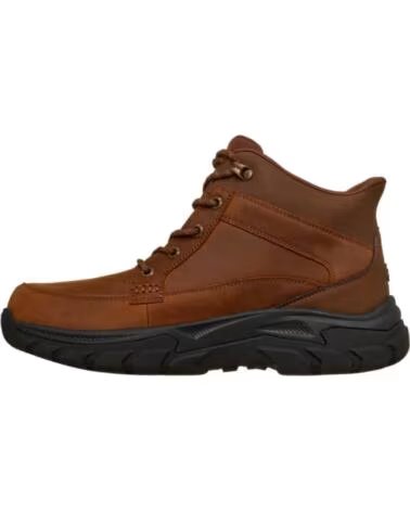 SKECHERS BOTAS HOMEM SLIP-INS WATERPROOF RELAXED FIT COURO CASTANHO MARRóN